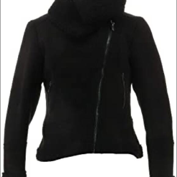 Americana Studded Faux Suede Sherpa jacket-Black Small - Picture 3 of 3